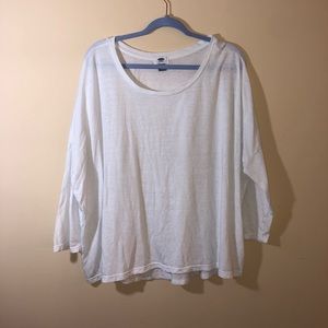 Plain white oversized tee